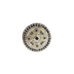 Designer Two Tone Sapphire & Diamond Cufflinks - Image 2
