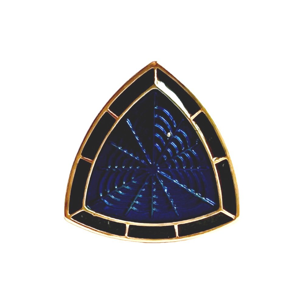 S1010 (3) Royal Midnight Blue Enamel Trigon Sherwani Buttons - Image 1