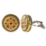 Designer Sapphire & Diamond Cuflinks - Image 3