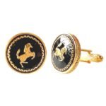 Imperial Stallion Emblem Black Cufflinks - Image 4