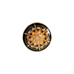 Designer Star Cufflinks With Black Enamel - Image 2