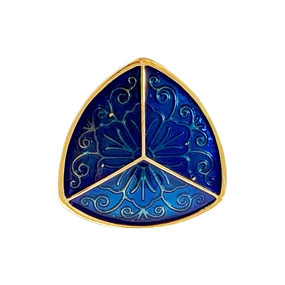 S1020 (2) Royal Azure Trifloral Sherwani Buttons - Image 1