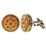 Designer Ruby & Diamond Cufflinks - Image 3