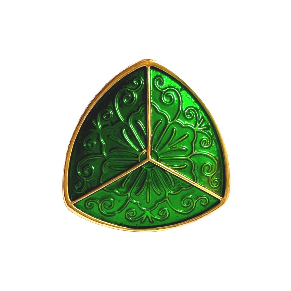 S1022 (3) Emerald Trifloral Heritage Sherwani Buttons - Image 1