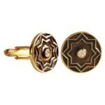 Celestial Radiance Cufflinks in Smokey Enamel