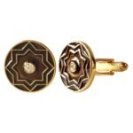 Celestial Radiance Cufflinks in Smokey Enamel - Image 3