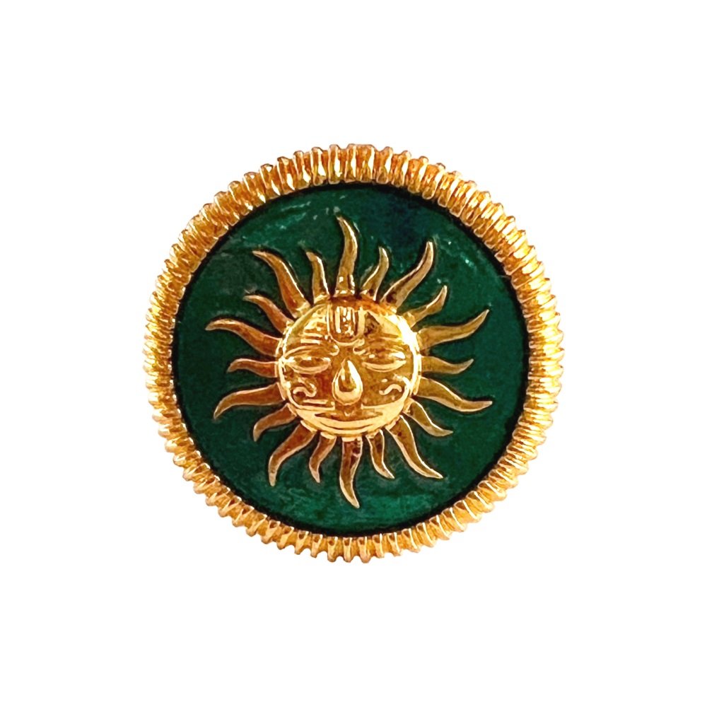 S1025 (1) Surya Glory Green Enamel Sherwani Buttons - Image 1