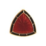 Royal Rich Red Enamel Trigon Sherwani Buttons