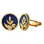 Regal Bloom Enamel Cufflinks - Image 3