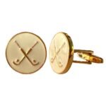 Royal Hockey Cufflinks - Ivory Enamel - Image 3