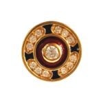 Celestial Orbit Red n Black Enamel Sherwani Buttons