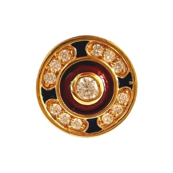 Celestial Orbit Red n Black Enamel Sherwani Buttons