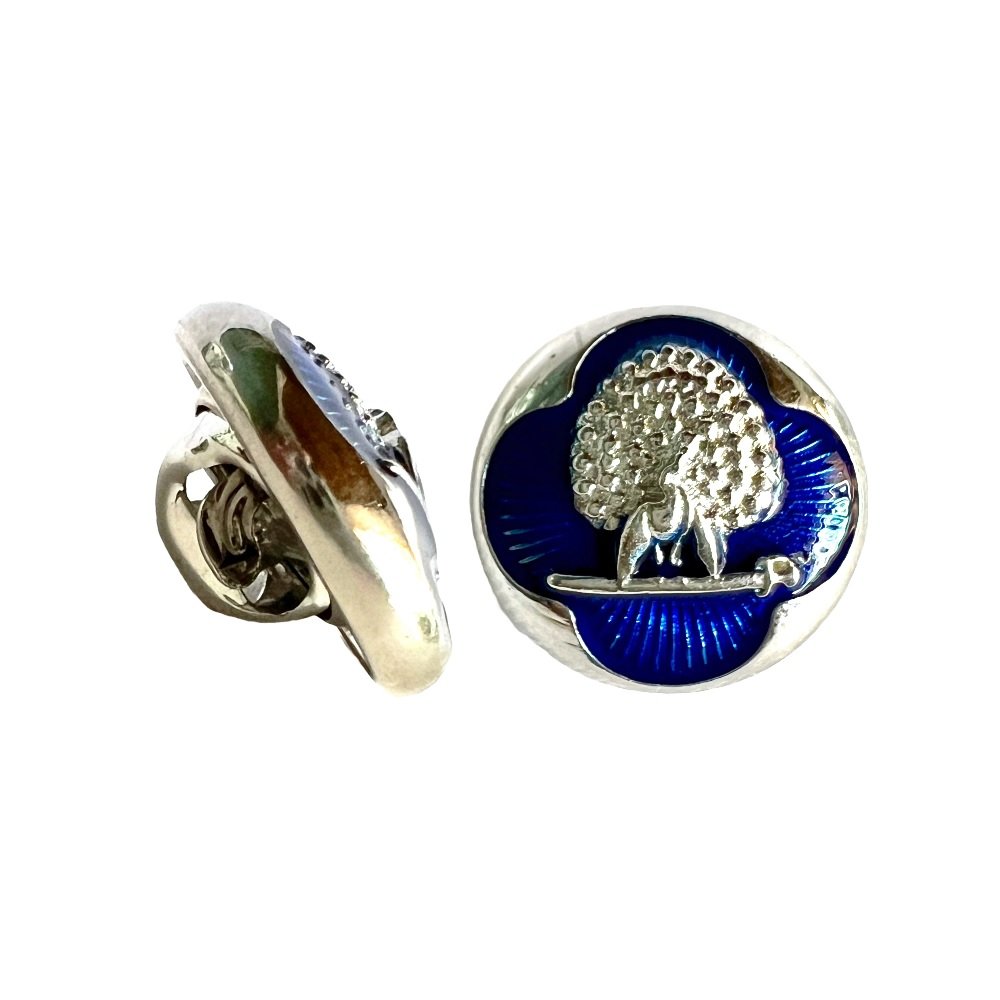 S1039LP Regal Blue & Silver Mayoor Lapel Pin - Image 1
