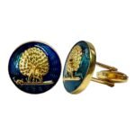 Imperial Blue & Gold Mayoor Cufflinks - Image 3