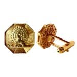 Octagonal Mayoor Crest Cufflinks - Golden - Image 3