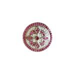Designer Two Tone Ruby & Diamond Cufflinks - Image 2