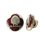 Regal Maroon & Silver Mayoor Lapel Pin - Image 2