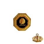 Mayo Octagon Gems Studded Mayoor Bandhgala Buttons - Black - Image 2