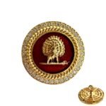 Mayo Gems Studded Mayoor Bandhgala Buttons - Burgundy