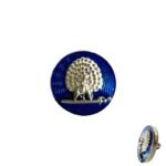 Imperial Blue Silver Mayoor Bandhgala Buttons - Image 2