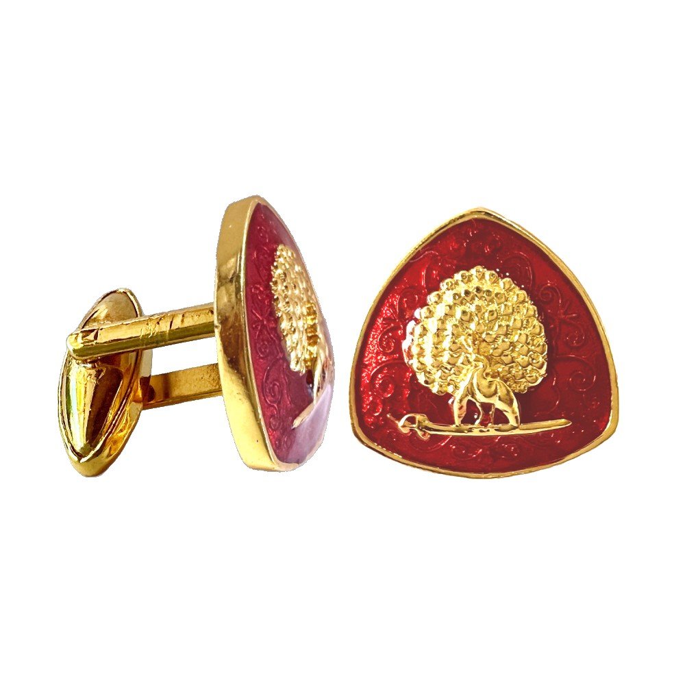 S1074C (1) Imperial Plumage Mayoor Cufflinks - Maroon - Image 1