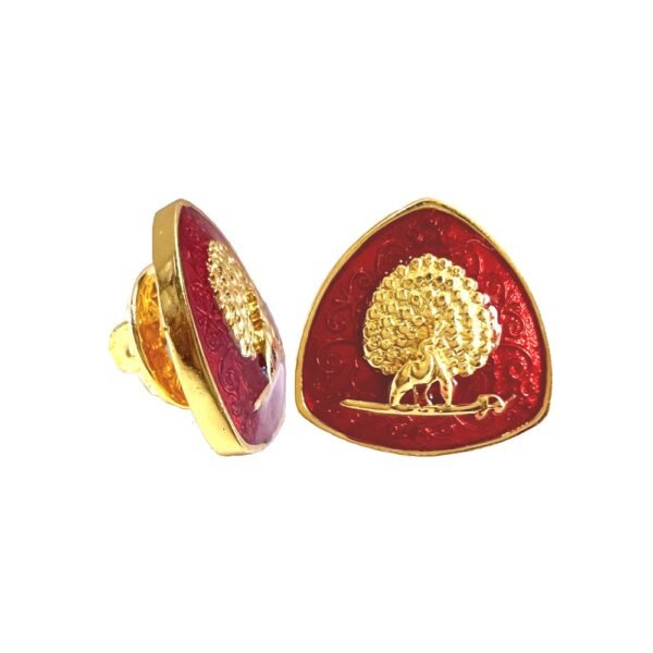 Imperial Plumage Mayoor Lapel Pin - Maroon