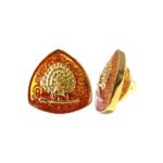 Imperial Plumage Mayoor Lapel Pin - Saffron - Image 2