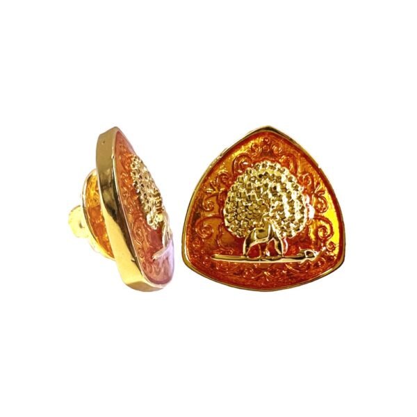 Imperial Plumage Mayoor Lapel Pin - Saffron