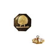 Octagonal Mayoor Crest Buttons - Smokey Enamel - Image 4