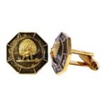 Majestic Octagon Mayoor Cufflinks - Smokey Enamel - Image 4