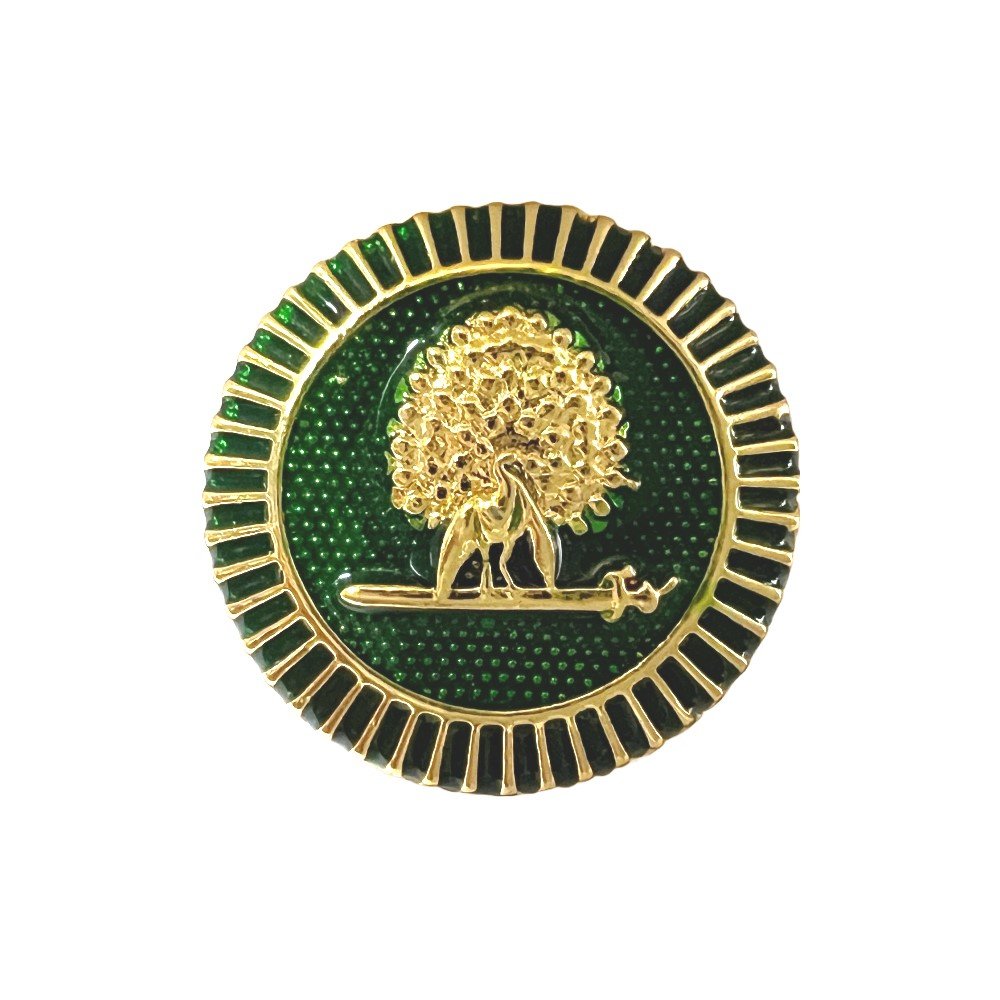 S1083B Regal Mayoor Emblem Bandhgala Buttons - Royal Green - Image 1