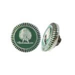 Regal Silver Mayoor Emblem Lapel Pin - Royal Green - Image 4