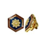 Antique Hexagonal Lapel Pin - Image 2