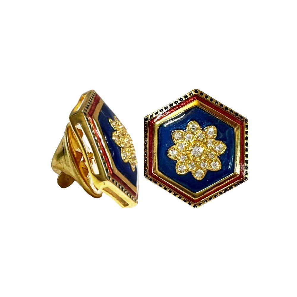 S1024LP Antique Hexagonal Lapel Pin - Image 1