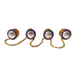Golfer's Kurta Buttons - Blue Enamel - Image 2