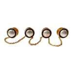 Golfer's Kurta Buttons - Black Enamel