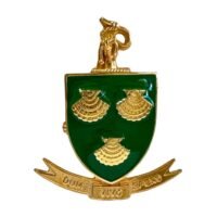 "DUM VIVO SPERO" Royal Motto Brooch Pin