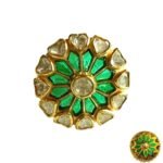 Created Emeralds & Diamond Sherwani Buttons