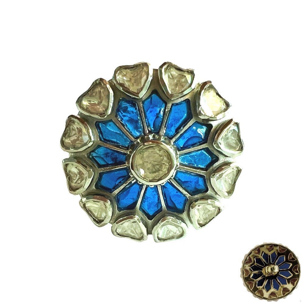 S1155BB-W.jpg Created Sapphire & Diamond Sherwani Buttons - Image 1